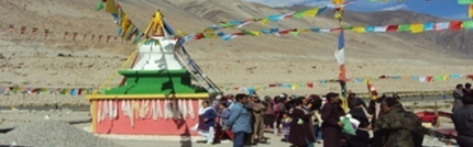 Newly constructed Dhu-thod at Tangtse